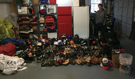 Ben Bernstein collects over 275 pieces of baseball gear for The Miracle League